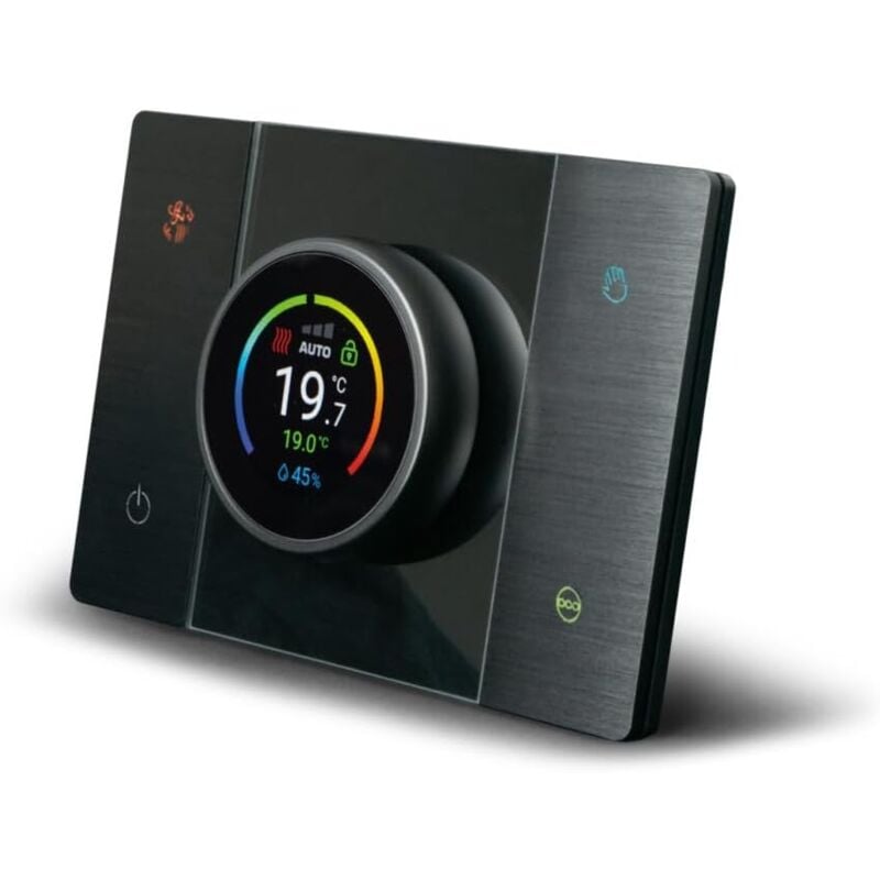 Thermostat Chrono Connecté Intelligent 230V Aluminium Anthracite Satiné AVE 445CRTANS-W