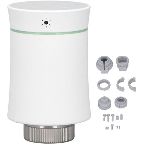 Thermostat Radiateur Intelligent APP Contrôle à Distance Programmation Économie d'Énergie Blanc Compatible Zigbee Tuya