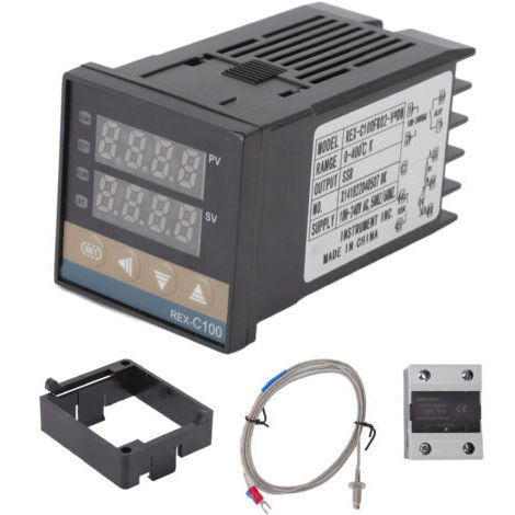 Thermostat régulateur de température en plastique 0 à 400 degrés centigrades avec relais thermocouple K 100-240V