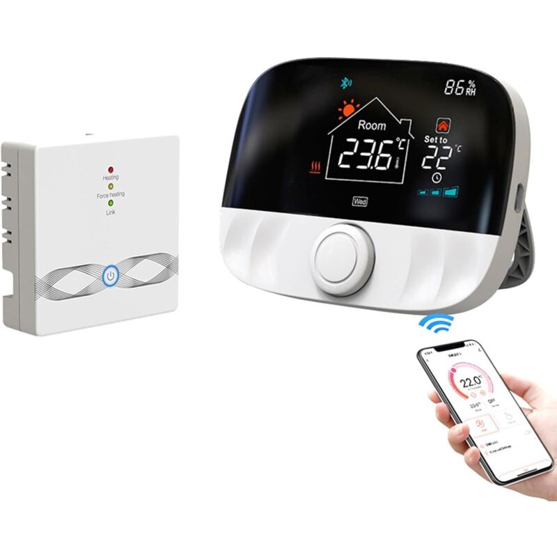 Thermostat sans Fil WiFi Tuya, pour Chauffage de l'eau et de la Chaudière à Gaz, Compatible avec Alexa Google