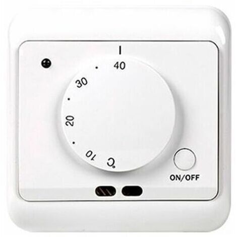 Thermostat Solaire 230V-16A ABS: Régulateur Température Chauffage au Sol avec Capteur Intégré et LED Indicatrice