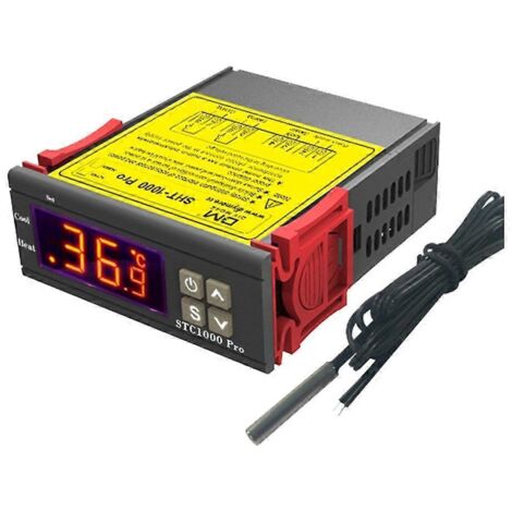Thermostat STC-1000 PRO avec relais thermorégulateur et LED, 220 V CA/110 V CA, chauffage et refroidissement.