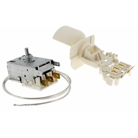 THERMOSTAT + SUPPORT INVENSY POUR REFRIGERATEUR INDESIT - 484000008564