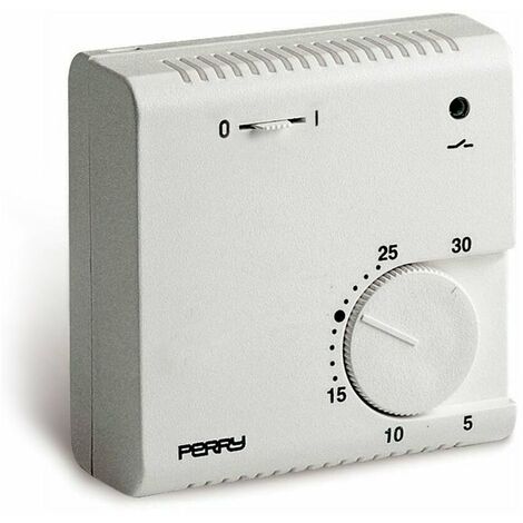 Thermostat Teg Perry Blanc Thermostat à Expansion De Gaz Avec Lumière Pilote Et Sélecteur On/off. - Perry