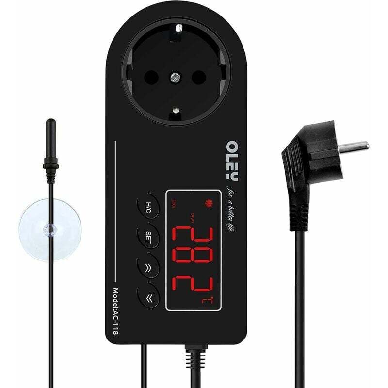 Thermostat Terrarium, Prise Thermostat Refroidissement et Chauffage, Thermostat de Reptile pour Serpents, Tortues, Lézards, Geckos et Autres Reptiles