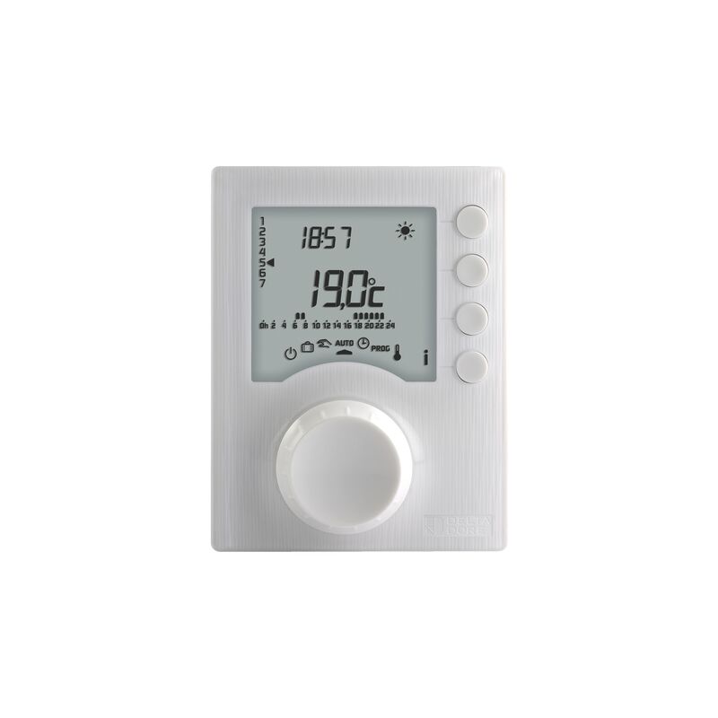 Thermostat d'Ambiance Filaire DELTA DORE Tybox 1127 pour Chauffage et Eau Chaude Sanitaire - 6053006