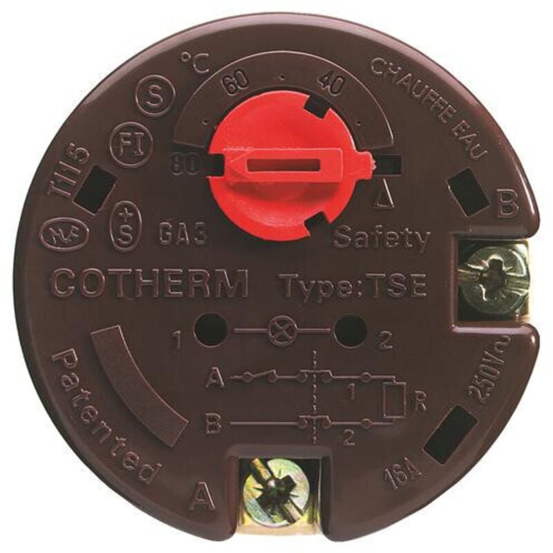 Blanc Habitat - thermostat unipolaire embrochable a sonde rigide type tse