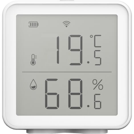 Thermostat Wi-Fi connecté pour chauffage central – Contrôle à distance via application – Compatible Alexa et Google Home – Dimensions 64x64x28mm – Konyks