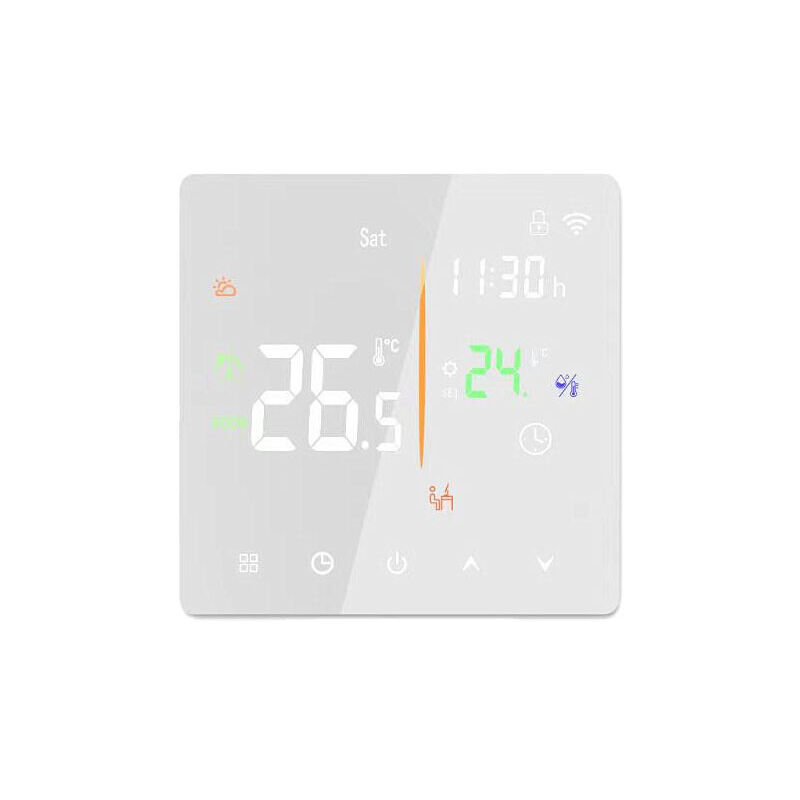 Thermostat WiFi intelligent, économe en énergie, 3 A, pour chauffage de l'eau, connexion via application vocale WiFi, compatible avec Amazon Alexa,