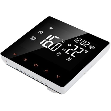 Thermostat WiFi Intelligent ME81H pour Chauffage au Sol et Chaudières, Compatible avec Tuya, 230V AC, 16A, Design Blanc et Bouton Orange