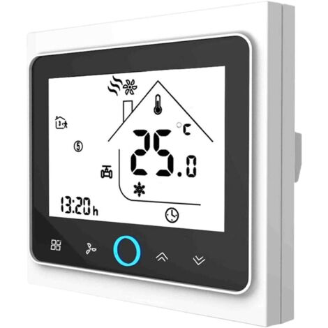 Thermostat WiFi pour chaudière à gaz, thermostat intelligent, écran LCD (TN écran), -blanc/noir