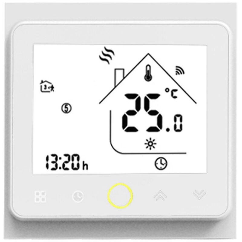 Efectoled - Thermostat WiFi Programmable Blanc pour Chauffage Blanc