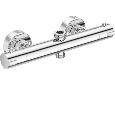 Thermostatic anti-scald shower mixer – Dual outlet G3/4" + G1/2" – Stable temperature, Chrome