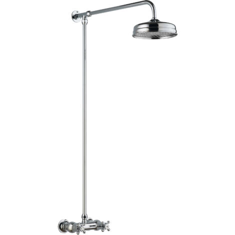 Thermostatic Exposed Shower Valve & Rigid Riser Kit - Chrome
