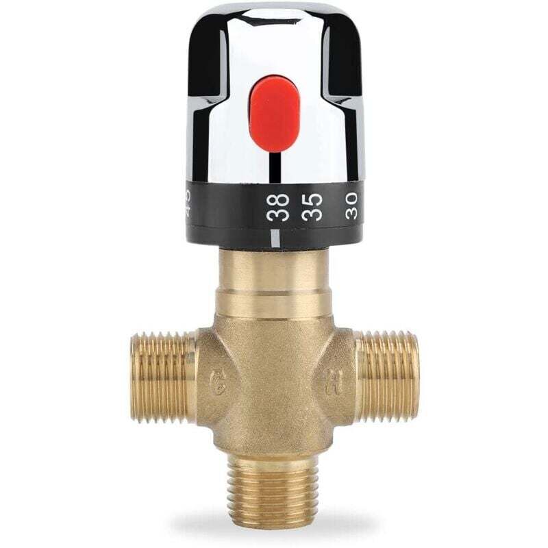 Image of Thermostatic Mixer, Solid Brass Water Temperature&hellip;