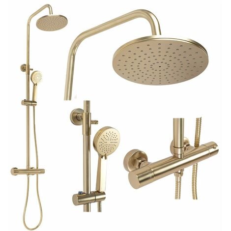 Thermostatic Shower Set REA Parot Brush Gold