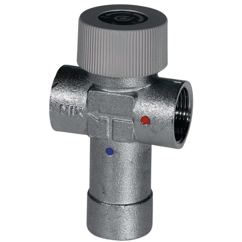 Mitigeur habitat thermostatique sanitaire et solaire e.s.b.e réglable 35-60°, 15x21 fff