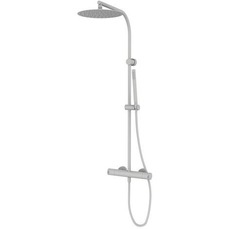 Thermostatique douche avec colonne  Finition robinet: Blanc mat