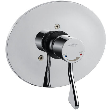 Thermostatischer Unterputz-Brausebatterie mit Rückflussverhinderer Serie 900 Idral M90H4-00000  Verchromt - Messing
