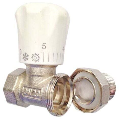 Thermostatisches Heizkörperventil aus Messing, 1/2 Zoll, gerader Typ, DN15, automatisches Temperaturregelventil, Luftheizung (DN15)