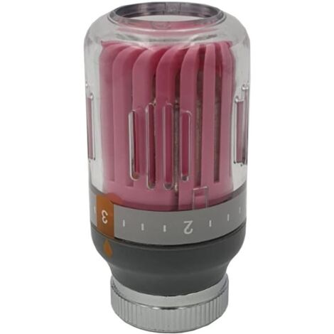 THERMOSTATKOPF FÜR KRISTALLHEIZKÖRPER M30X1,5 GRAU - ROSA