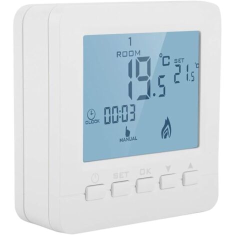 Thermostats Programmables pour la Maison Contrôleur de Température de Chauffage électrique Ignifuge Intelligent sans Fil RF AC230V