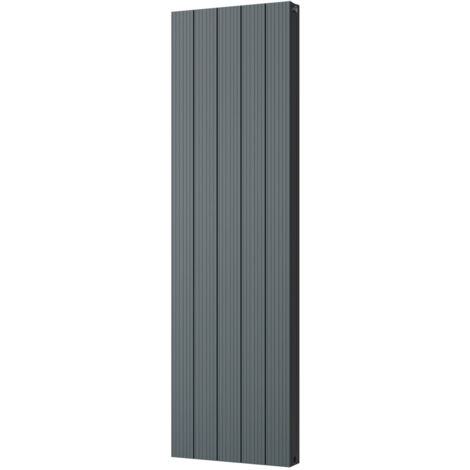 Thetford - Anthracite Vertical Radiator Double Panel H1600mm x W466mm Grooved