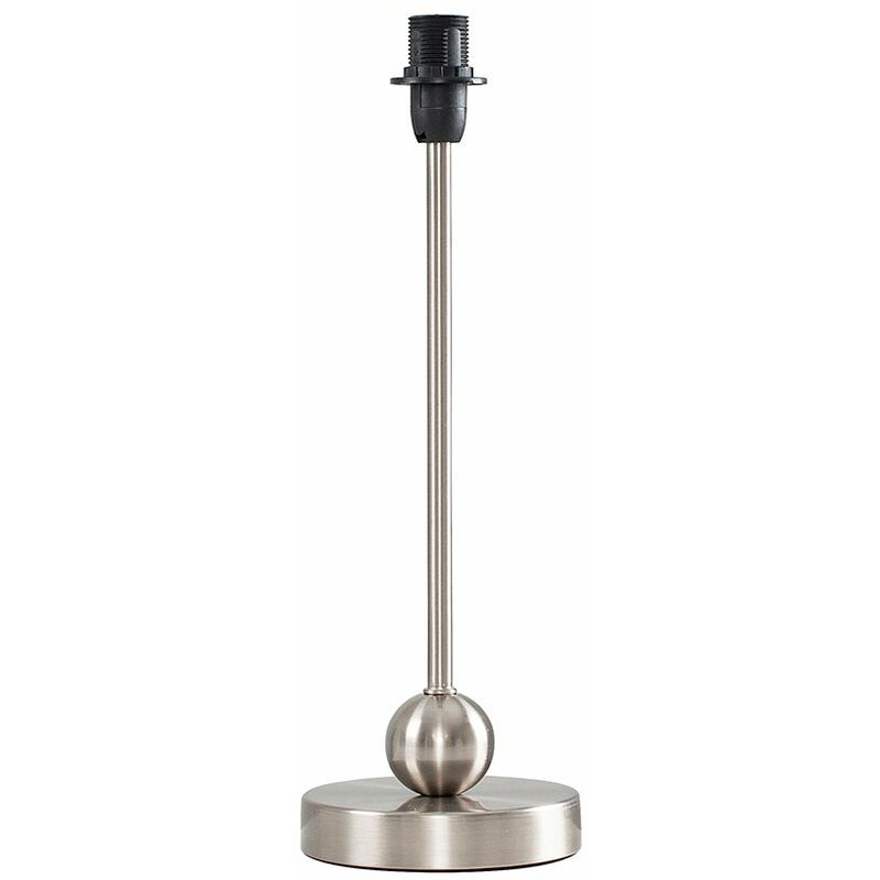 Theydon 40cm Table Lamp Base In Brushed Chrome