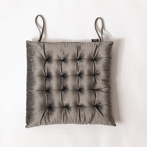Thicken Soft Chair Cushion, Pad Square Cotton Tatami Seat Cushion With Tie Non Slip Seat Pad Cover Back Cushion For Car Dining Room Outdoor Kitchen Cushion Pillow，4545cm-Grey