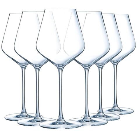 Thin-edge glass cup, 38 cm high, made of high-quality Krast material, with reinforced packaging.