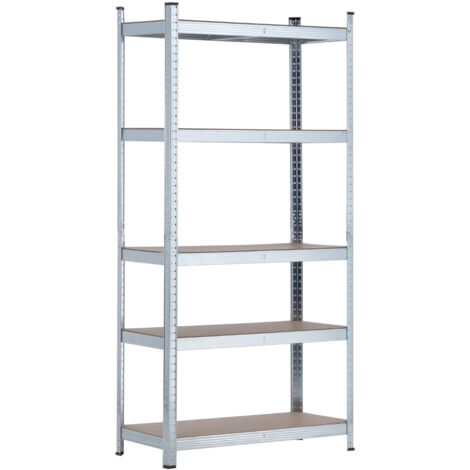 Thinia Home Modulares Metallregal mit 5 Böden, 875 kg, 90 x 40 x 180 cm