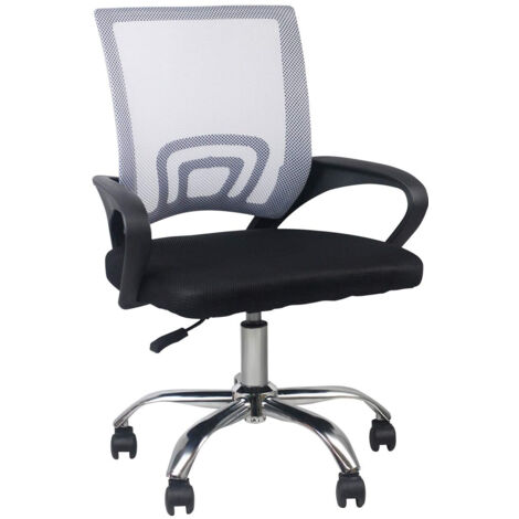 Thinia Home - Silla de Escritorio Classic, Oficina y Despacho, Home Office, Respaldo Malla Transpirable, Soporte Lumbar, Reposabrazos, Altura Ajustable, Ergonómica, 52x65x(86-95)cm