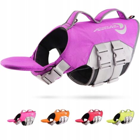 ThinkPet Hundeschwimmweste XL - Rosa, reflektierend und schwimmfähig