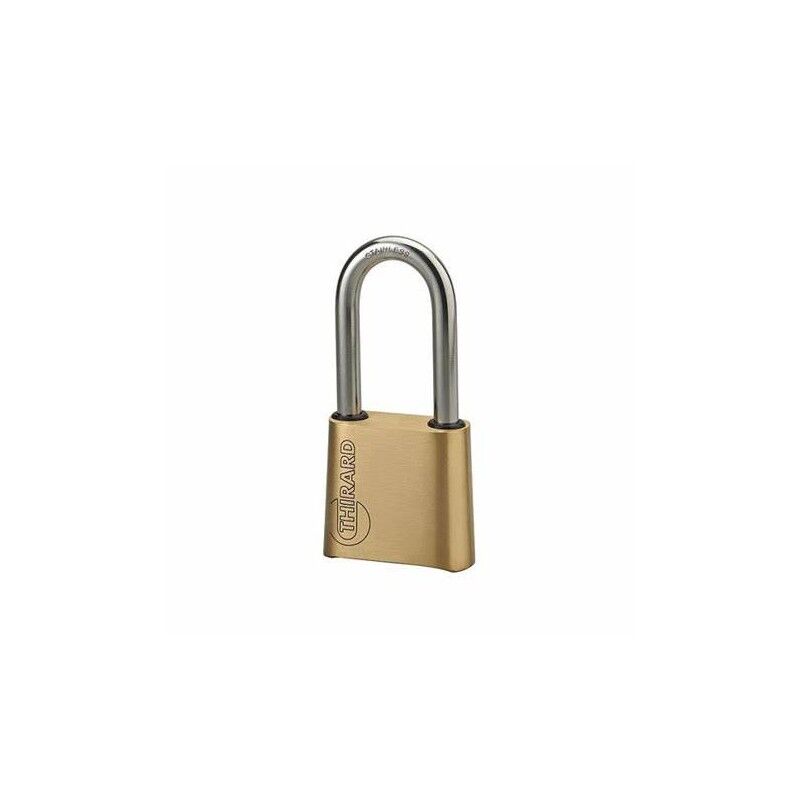 Thirard - 090804 Tanker 2 4-digit combination padlock, brass Stainless steel shackle, 51 x 60 x ø 8 mm