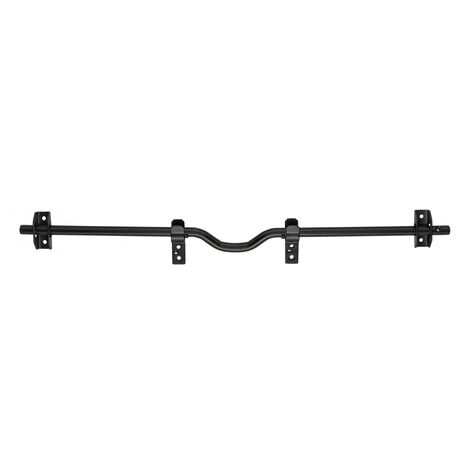 Thirard – Barre de sécurité pour volet en bois et acier Ø18mm – 4 pattes anti-crochetage – Verrouillage par cadenas – Finition zinguée noire 80cm