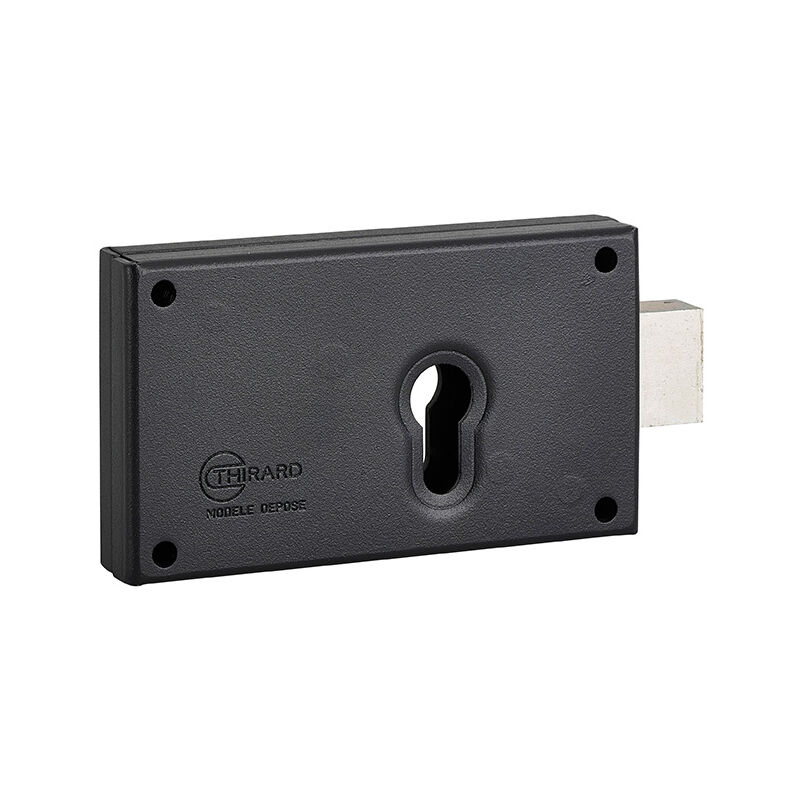 Boitier de serrure horizontale en applique à cylindre profilé ,140x80 mm, sans gâche, pêne dormant