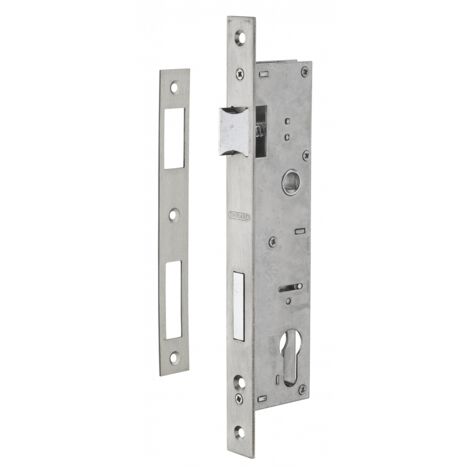 Thirard – Boitier de serrure encastrable à cylindre 30mm – Inox – Bouts carrés – Pour menuiserie métallique – Axe 45mm