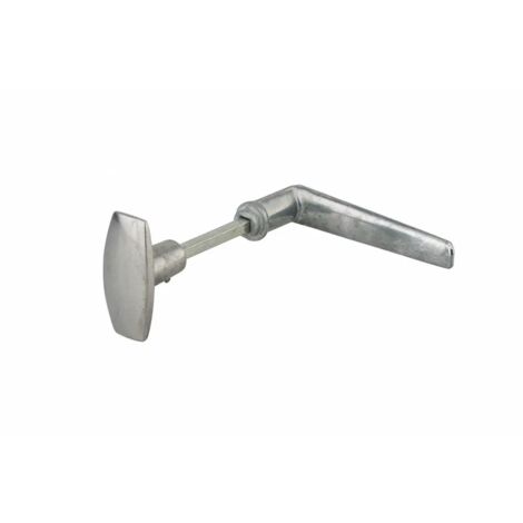 Thirard – Bouton béquille carré 6 mm – Alliage poli – Épaisseur de porte jusqu'à 70 mm – Réglage vis pointeau – Adapté aux serrures horizontales