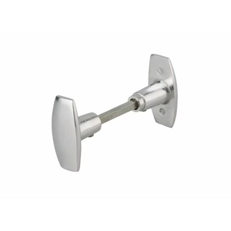 Thirard – Bouton double carré 6 mm – Alliage poli pour portes jusqu'à 70 mm – Installation facile avec vis pointeau – Design ergonomique