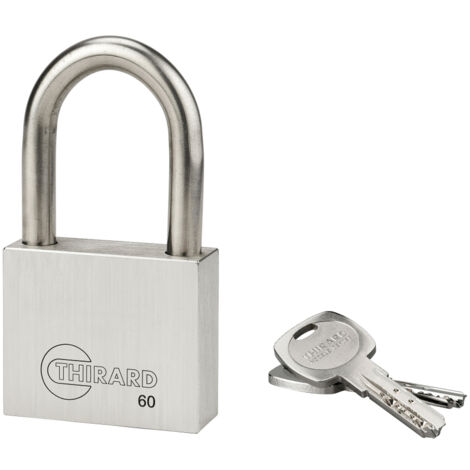 THIRARD - Cadenas à clé INOX, inox, anse inox, 60mm, 2 clés - THIRARD
