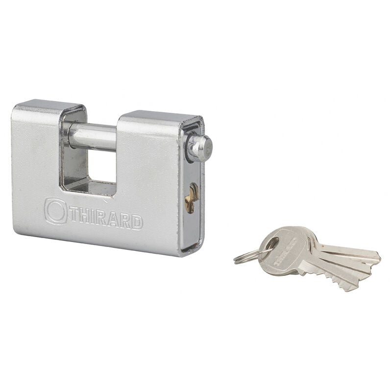 Cadenas à clé Land Blindé unikey (achetez-en plusieurs, ouvrez avec la même clé), 80mm, 3 clés