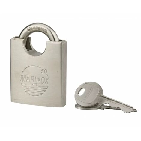THIRARD - Cadenas à clé Marinox, inox, exterieur, anse protégée inox, 50mm, 2 clés - THIRARD