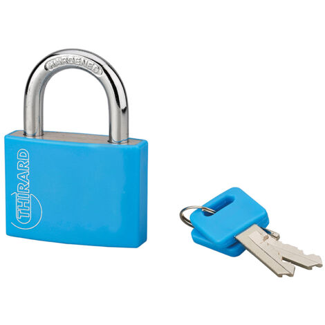 THIRARD - Cadenas à clé TYPE 1 aluminium color 50 mm bleu