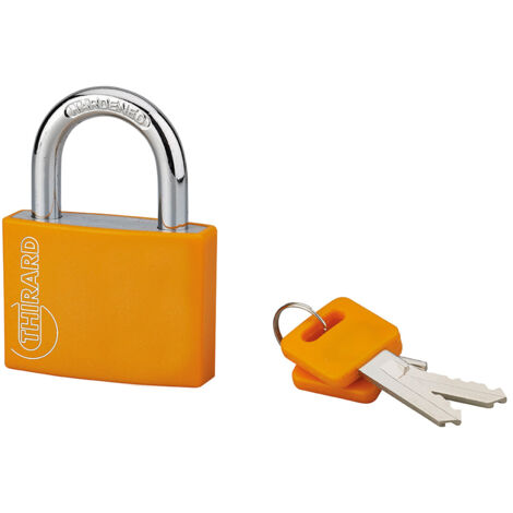 THIRARD - Cadenas à clé TYPE 1 aluminium color 50 mm orange