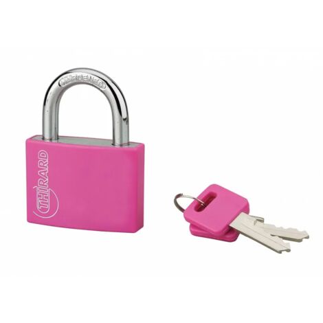THIRARD - Cadenas à clé TYPE 1 aluminium color 50 mm rose