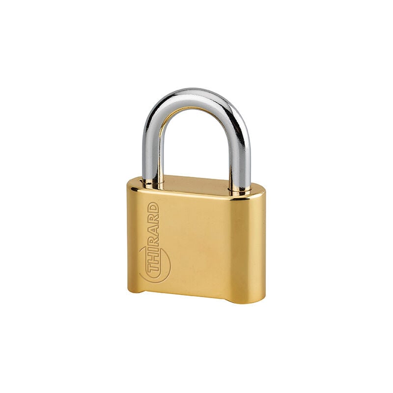 Cadenas à combinaison Tanker, laiton, 4 chiffres, intérieur, anse acier, 50mm