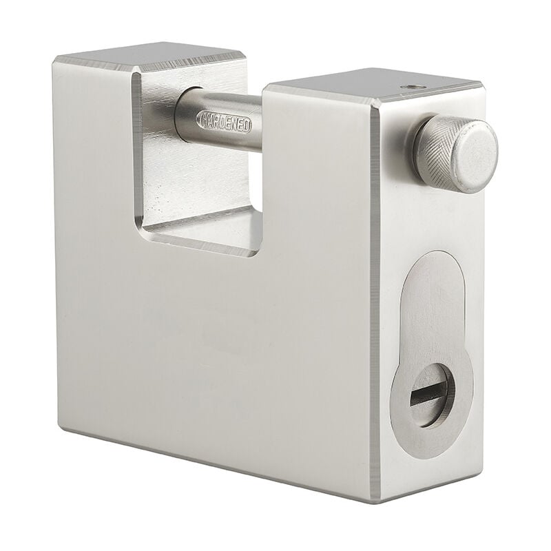 Cadenas Land Blindé, extérieur, anse acier cémenté, pour cylindre profilé, 95mm, 3 clés