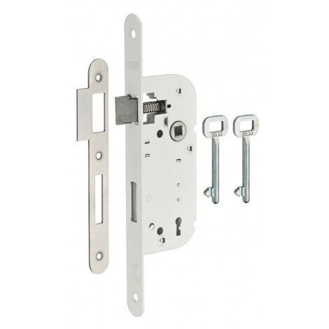 Thirard - Cerradura de embutir 3 ranuras eje 40 mm V/BR 2 llaves - 901103