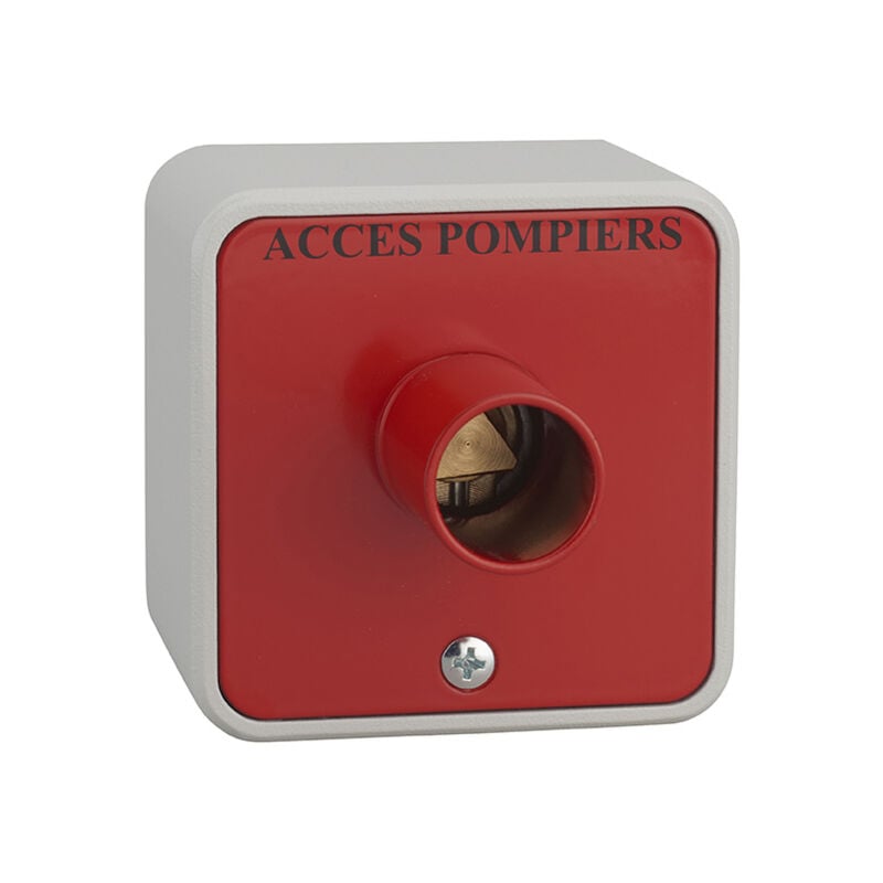 Contacteur à clé pompier en applique triangle 14mm