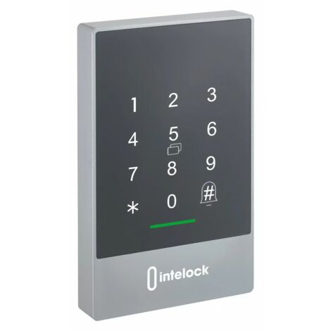 Thirard – Contrôleur d'accès à clavier filaire 12V 3A – Lecteur mural IP66 RFID/Bluetooth – Aluminium et verre trempé – 78933
